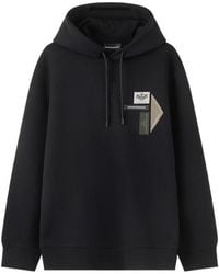 Emporio Armani - Logo Patch Drawstring Hoodie - Lyst