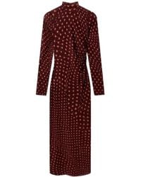 Stella McCartney - Polka-Dot Ruched Zipped Maxi Dress - Lyst