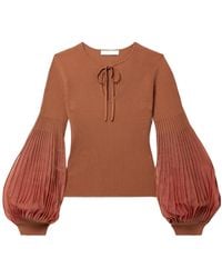 Ulla Johnson - Long-Sleeved Ribbed Knit Top - Lyst