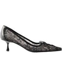 Jimmy Choo - Scarlett 50 Leather-Trimmed Lace Pumps - Lyst