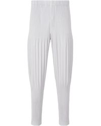 Homme Plissé Issey Miyake - Pleated Tapered Trousers - Lyst