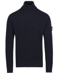 Stone Island - Compass Patch Roll-Neck Knitted Jumper - Lyst