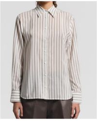 Peserico - Striped Buttoned Shirt - Lyst