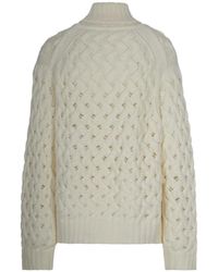 P.A.R.O.S.H. - P.A.R.O..H. Turtleneck Cable Knit Jumper - Lyst