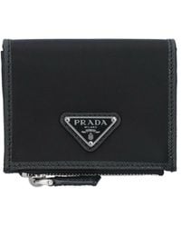 Prada - Triangle-Logo Zipped Wallet - Lyst