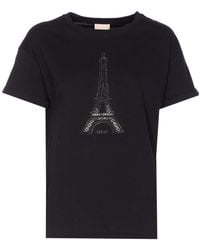 Liu Jo - Embellished Crewneck T-Shirt - Lyst