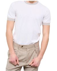Gran Sasso - Contrast-Trim Knitted T-Shirt - Lyst