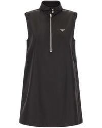 Prada - A-Line Sleeveless Mini Dress - Lyst