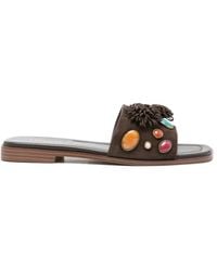 Twinset - Embellished Slide Sandals - Lyst