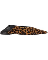 Saint Laurent - All-Over Patterned Pointed Toe Flat Shoes - Lyst