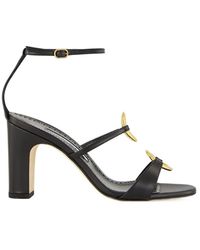 Manolo Blahnik - Round-Toe High-Heeled Sandals - Lyst