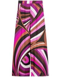 PUCCI - Iride-Printed Wide-Leg Trousers - Lyst