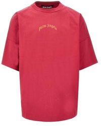 Palm Angels - Back Curved Logo T-Shirt - Lyst