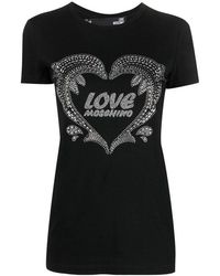 Moschino - Logo Printed Short Sleeved T-Shirt - Lyst