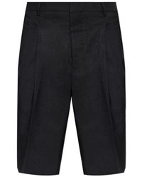Ami Paris - High Waist Wide Bermuda Shorts - Lyst