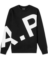 A.P.C. - Logo-Printed Crewneck Sweatshirt - Lyst