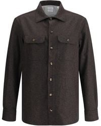 Brunello Cucinelli - Flap Pocket Long-Sleeved Shirt - Lyst