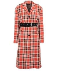 Acne Studios - Belted Checked Coat - Lyst