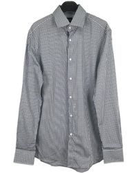 BOSS - Lapel Long-Sleeved Small Plaid Shirt - Lyst