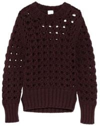 Eleventy - Open-Knit Crew-Neck Sweater - Lyst