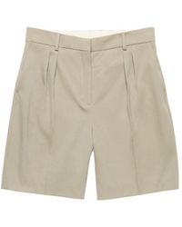 Acne Studios - Pleated Wool Shorts - Lyst