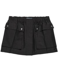 Prada - Kid Mohair Miniskirt - Lyst
