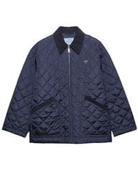 Prada - Re-Nylon Triangle-Logo Quilted Jacket - Lyst