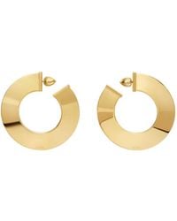 Alaïa - Alaïa Blade Disc-Shaped Blade Hoop Earrings - Lyst