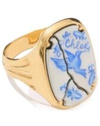 Chloé - Chloé Bloomcraft Rectangle Ring - Lyst