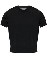 Ami Paris - Ami Fine Knit Crew Neck T-Shirt - Lyst
