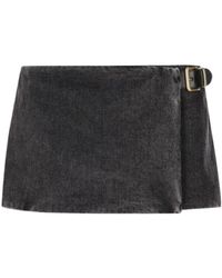 Miu Miu - Wrapped Mini Skirt - Lyst