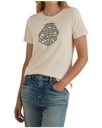 Ralph Lauren - Beaded Crest-Patch T-Shirt - Lyst