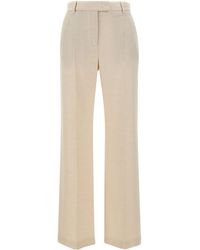 Eleventy - Wool, Silk, And Linen Blend Trousers - Lyst