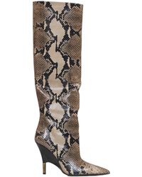 KHAITE - Empire Python-Embossed Boots - Lyst
