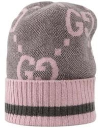 Gucci - Monogram Knitted Beanie - Lyst
