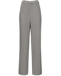 Alexandre Vauthier - Checkered Wide-Legged Casual Pants - Lyst