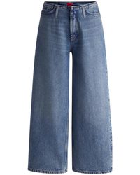BOSS - Denim Trousers With Belt Loops - Lyst