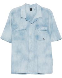 Moose Knuckles - Denim-Print Short-Sleeve Shirt - Lyst