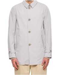 Herno - Long Sleeved Button-Up Jacket - Lyst