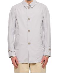 Herno - Long Sleeved Button-Up Jacket - Lyst