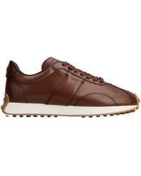 Tod's - Leather Lace-Up Sneakers - Lyst