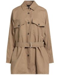 Weekend by Maxmara - Solid-Color Long-Sleeve Belted Trench Coat - Lyst