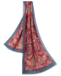 Etro - Wool, Cashmere And Silk Scarf With Print - Lyst