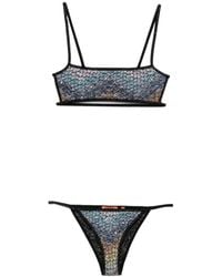 Missoni - Sequin-Embellished Zigzag-Knit Bikini - Lyst