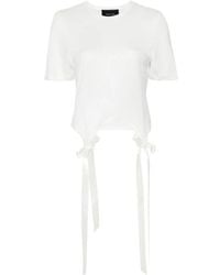 Simone Rocha - Bow Detailed Crewneck T-Shirt - Lyst