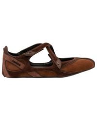 The Attico - The Logo Printed Ballet Flats - Lyst