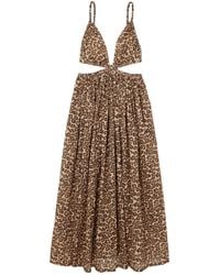 Zimmermann - Wanderlust Leopard Print Cutout Dress - Lyst