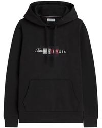 Tommy Hilfiger - Logo-Print Drawstring Hoodie - Lyst