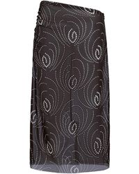 Prada - All-Over Geometric Patterned Midi Skirt - Lyst