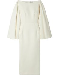 Emilia Wickstead - Switzy Cape-Effect Cloqué Midi Dress - Lyst